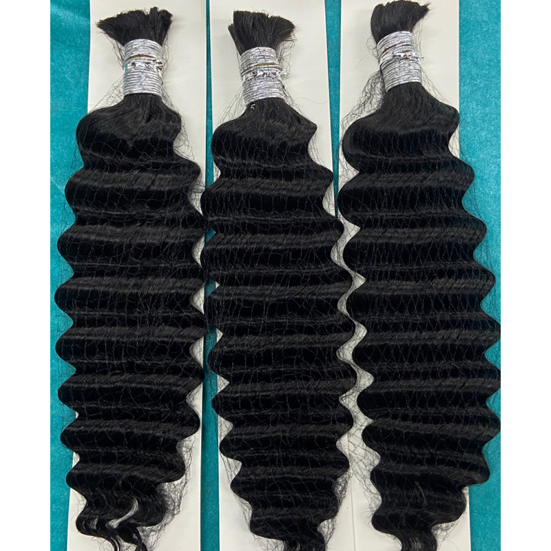 Deep Wave Bulk Human Hair for Braiding