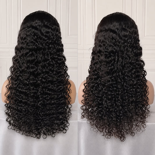 Water Wave 13x4 Transparent Lace Virgin Human Hair Wigs