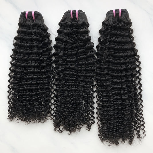 Deep Curly Virgin Hair Bundles Natural Color