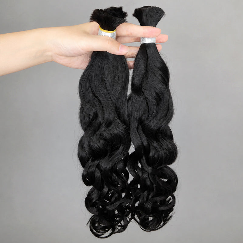 Natural wave Bulk Bulk Human Hair for Braiding
