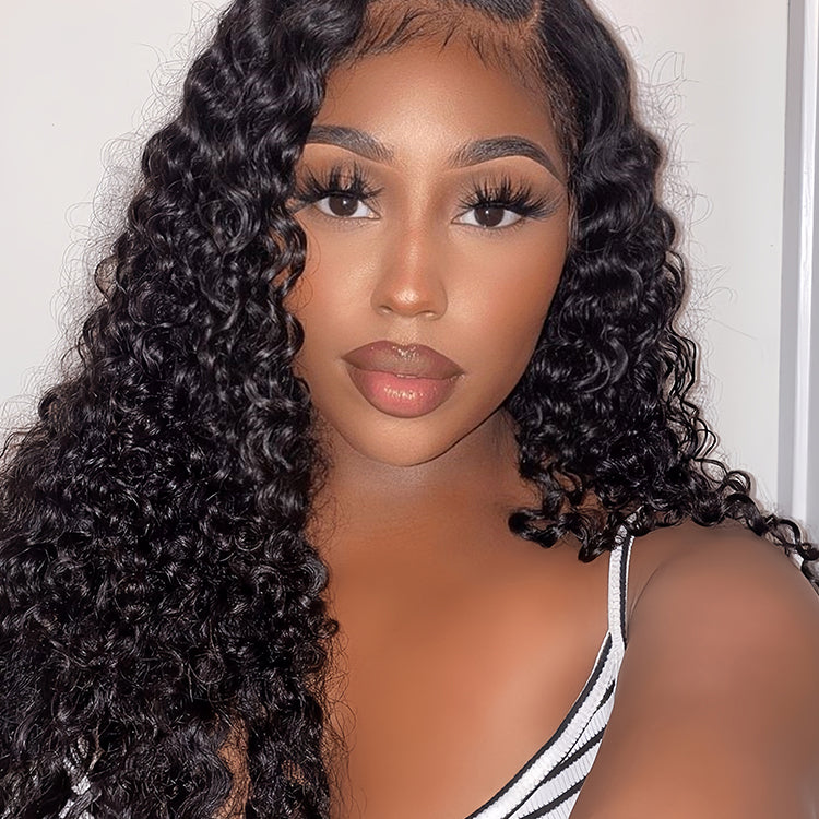 Burmese Curly 13x4 Transparent Lace Virgin Human Hair Wigs 180%