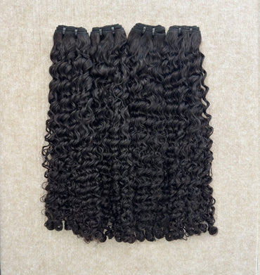 (3Bundles)Burmese Curly Virgin Hair Bundles