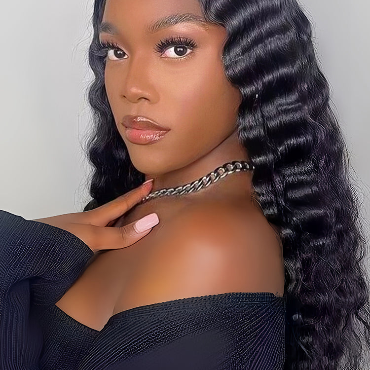 Cambodian Wavy 13x4 Transparent Lace Virgin Human Hair Wigs