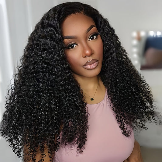 Kinky Curly 13x4 Transparent Lace Virgin Hair Wigs