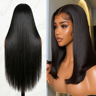 Straight 13x4 Transparent Lace Virgin Human Hair Wigs