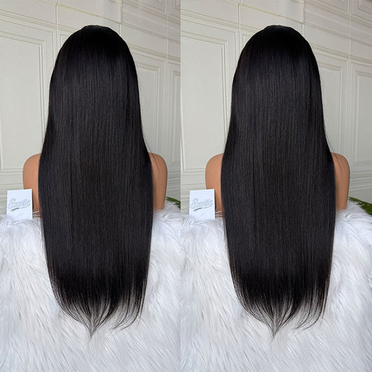 Straight 13x4 Transparent Lace Virgin Human Hair Wigs