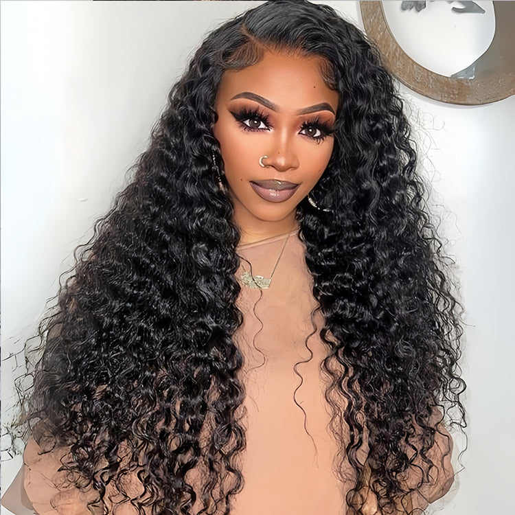 Water Wave 13x4 Transparent Lace Virgin Human Hair Wigs