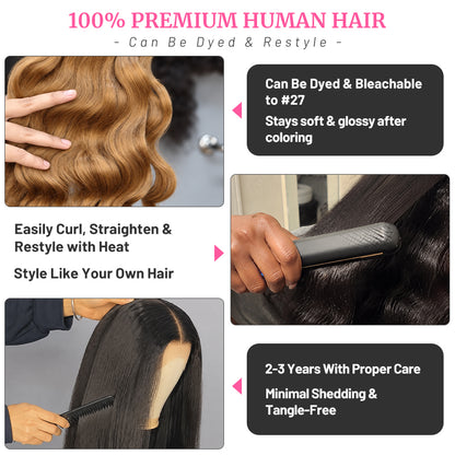 Straight 13x4 HD Lace Virgin Hair Wigs