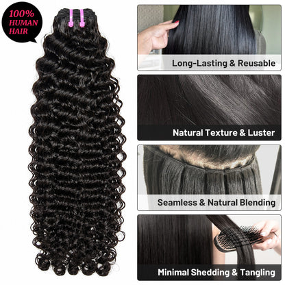 (3Bundles)Burmese Curly Virgin Hair Bundles
