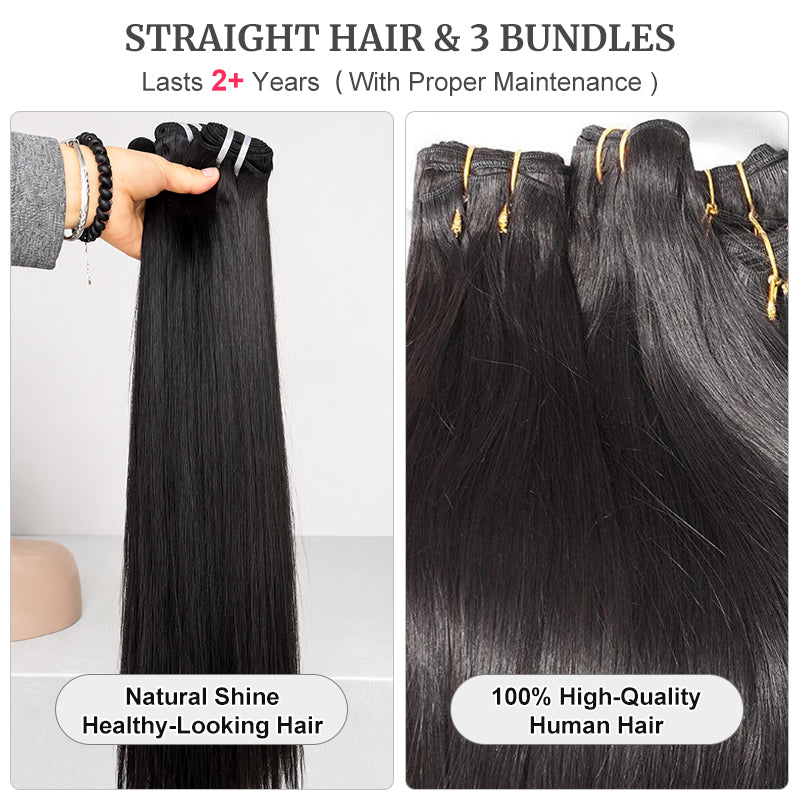 (3Bundles)Straight Virgin Hair Bundles