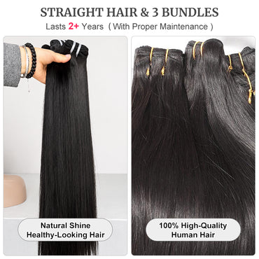 (3Bundles)Straight Virgin Hair Bundles