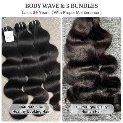 (3Bundles)Body Wave Virgin Hair Bundles