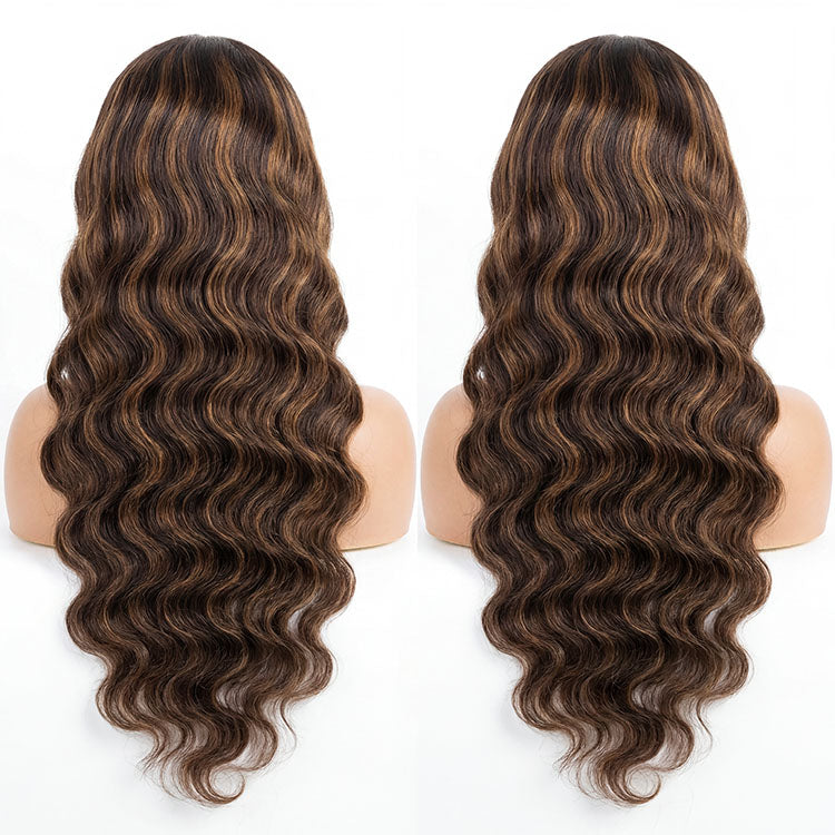 Transparent Lace 13*4 Full Frontal 180% Wig Color #1B/4/27