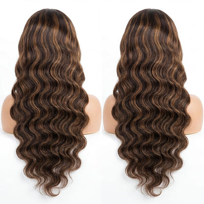 Transparent Lace 13*4 Full Frontal 180% Wig Color #1B/4/27
