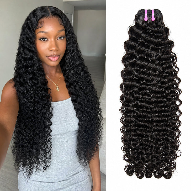 (3Bundles)Burmese Curly Virgin Hair Bundles