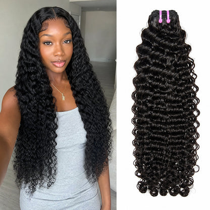 (3Bundles)Burmese Curly Virgin Hair Bundles