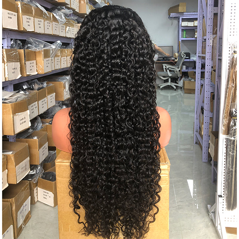 Water Wave 13x4 Transparent Lace Virgin Human Hair Wigs