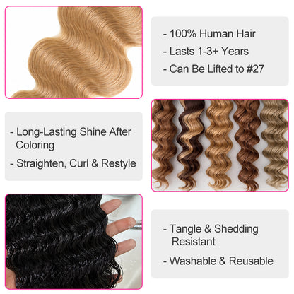 Deep Wave 100% Human Bulk Hair
