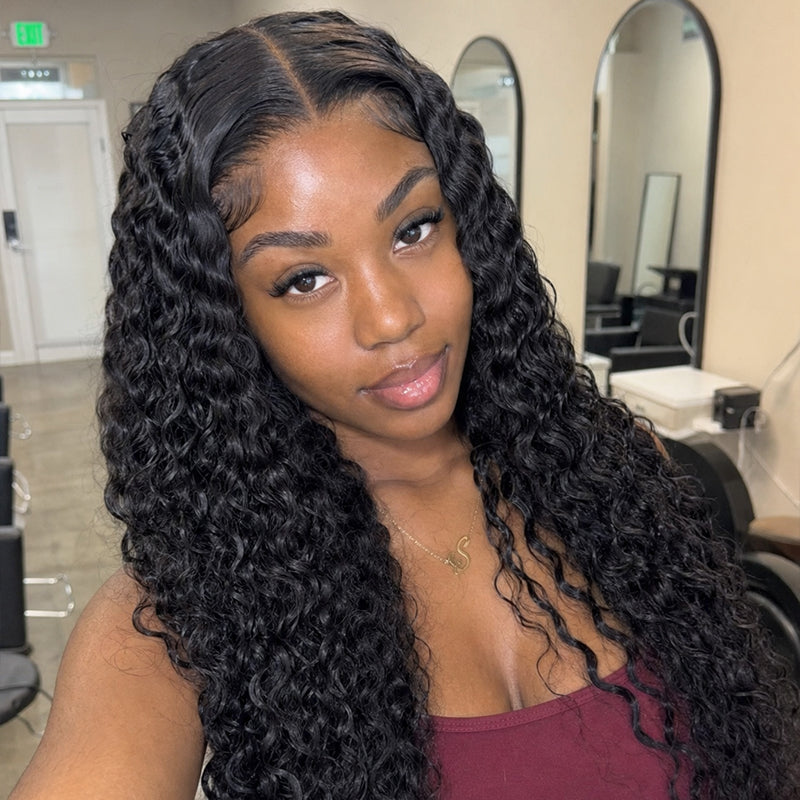 Deep Curly Virgin Hair Bundles Natural Color