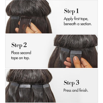 Burmese Curly Human Hair Tape-In Extensions