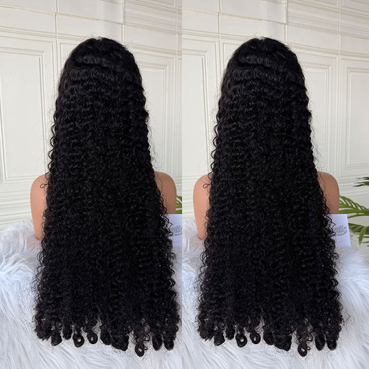 Burmese Curly 13x4 Transparent Lace Virgin Human Hair Wigs 180%