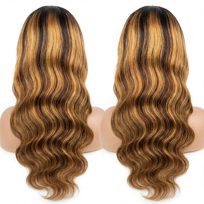 Transparent Lace 13*4 Full Frontal 180% Wig Color #1B/4/27