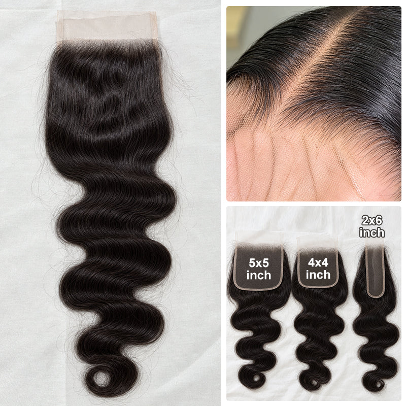 Body Wave Human Hair HD & Transparent Lace Closure