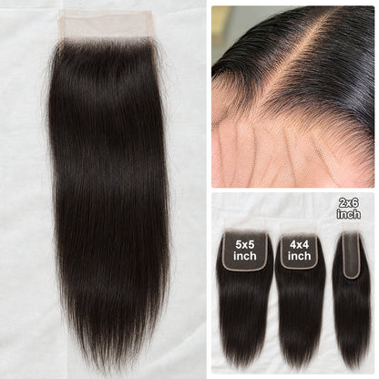 Straight Human Hair HD & Transparent Lace Closure