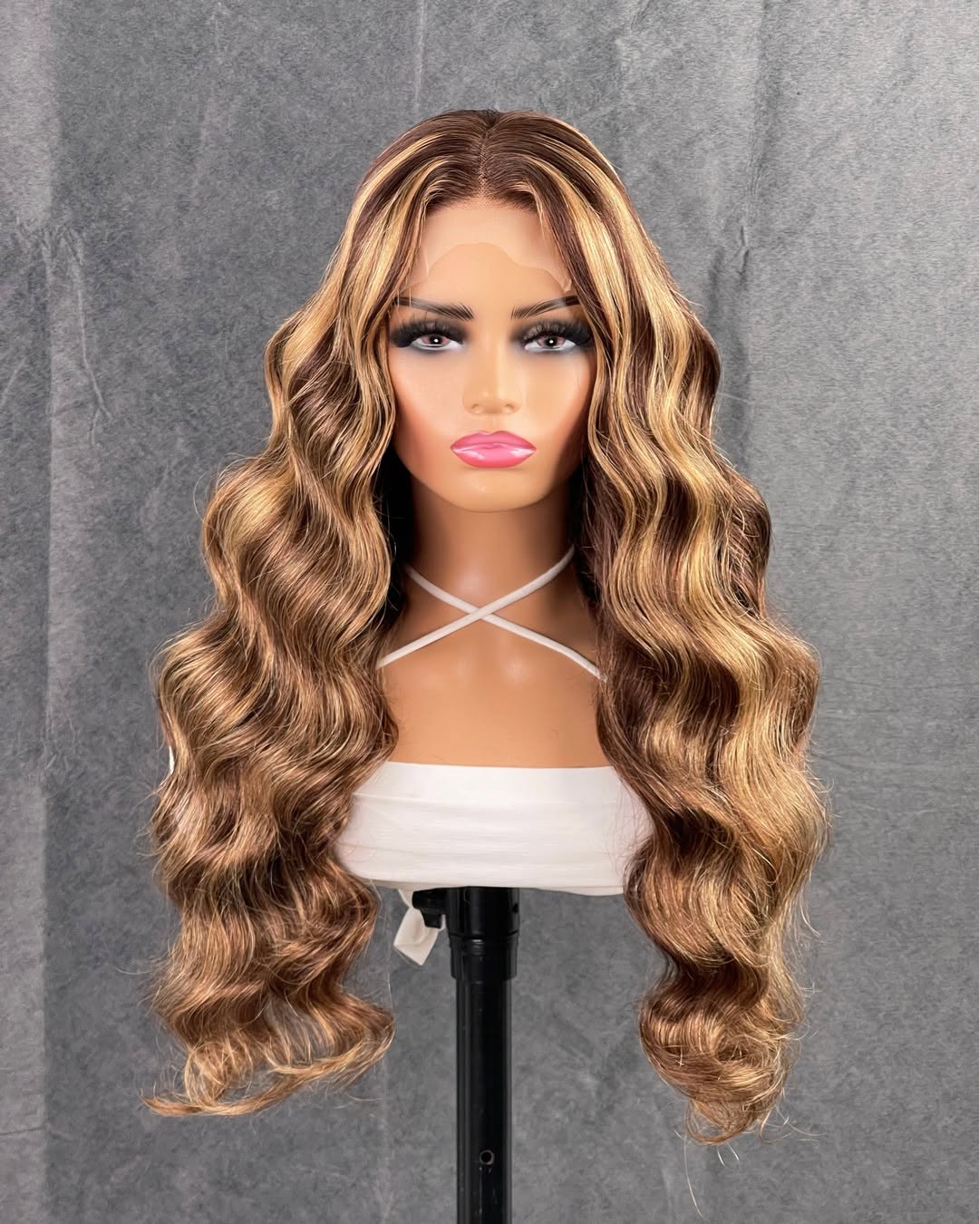 Transparent Lace 13*4 Full Frontal 180% Wig Color #1B/4/27