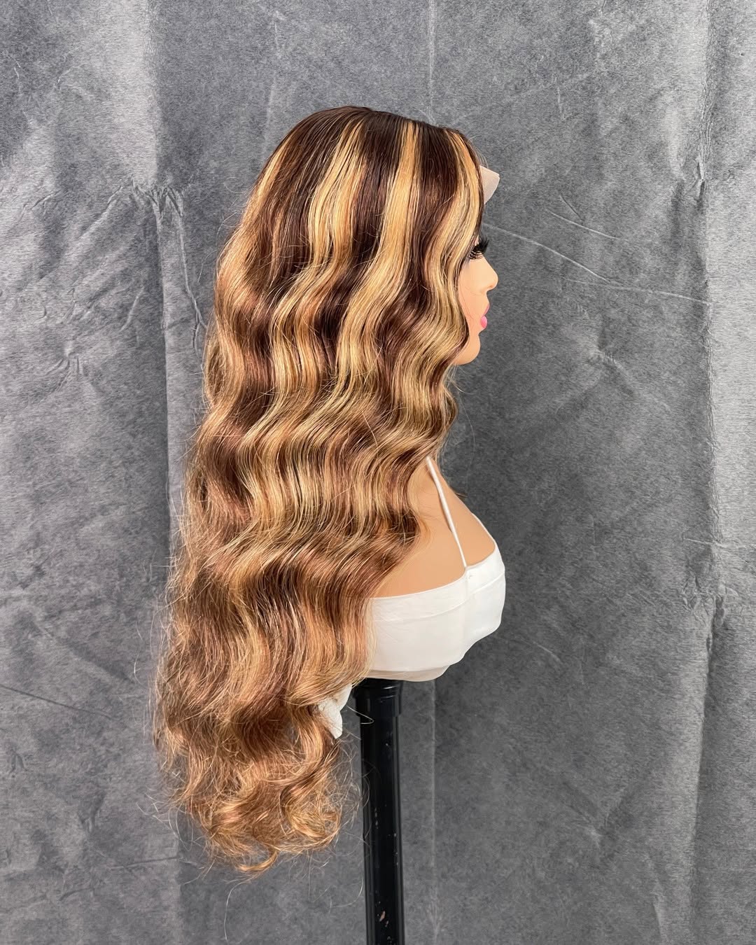 Transparent Lace 13*4 Full Frontal 180% Wig Color #1B/4/27