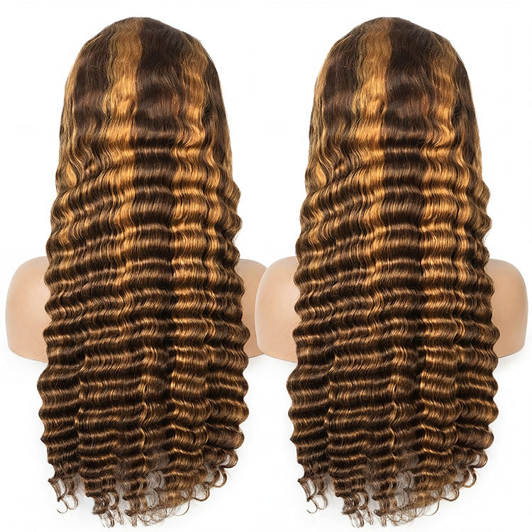 Transparent Lace 13*4 Full Frontal 180% Wig Color #1B/4/27