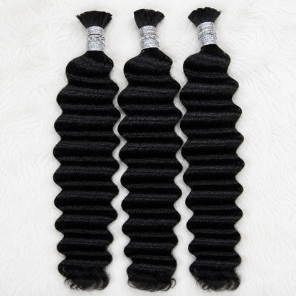 Deep Wave Bulk Human Hair for Braiding