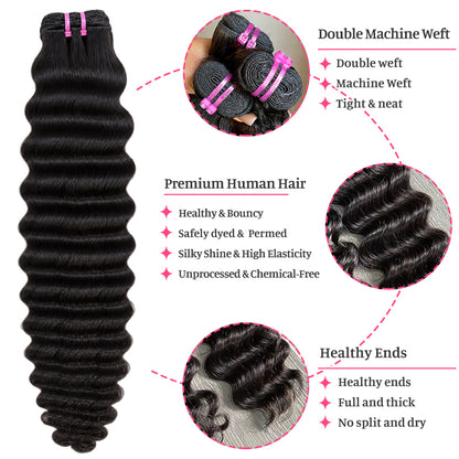 Deep Wave Virgin Hair Bundles