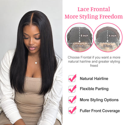 Straight Human Hair HD Lace Frontal