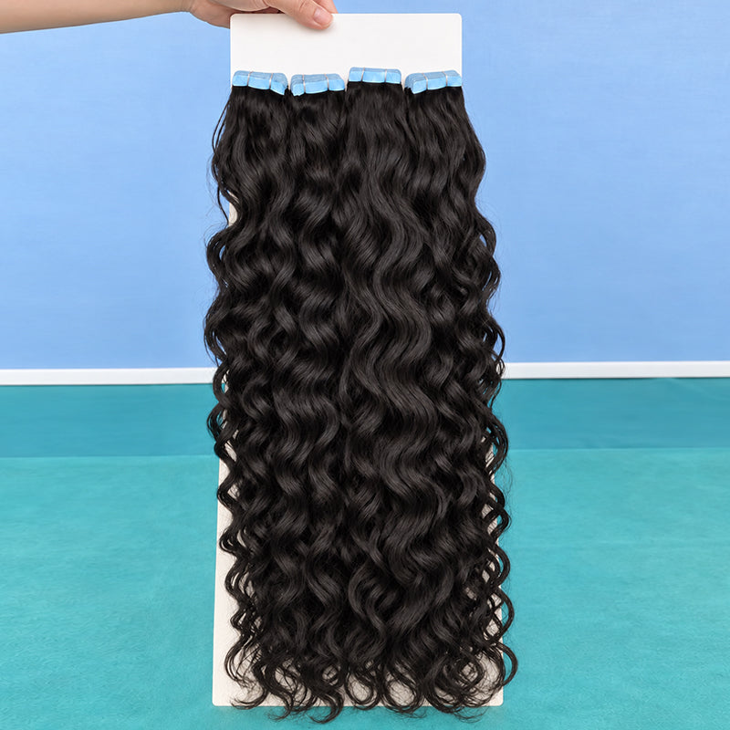 Natural Wave Human Hair Tape-In Extensions