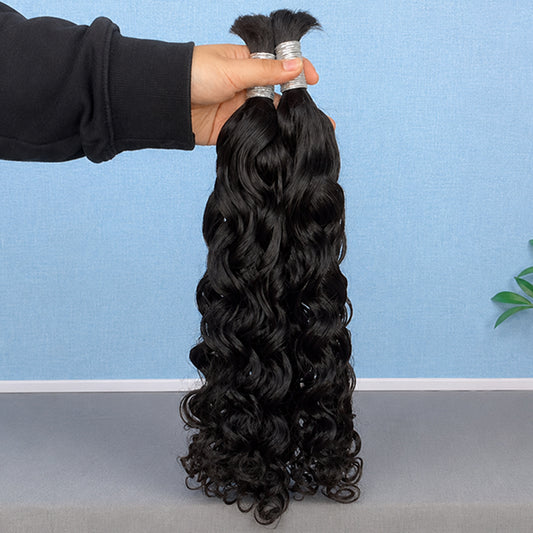 Natural wave Bulk Human Hair for Braiding
