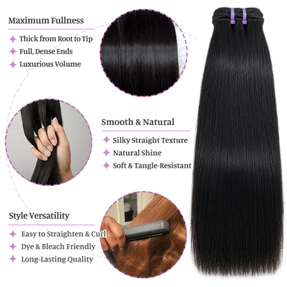 Super Double Drawn - Straight Human Hair Bundles