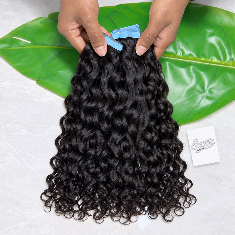 Natural Wave Human Hair Tape-In Extensions