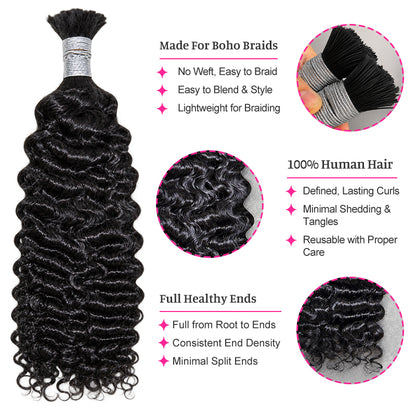 Vietnamese Curly Bulk Human Hair for Braiding