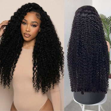 Burmese Curly 13x4 Transparent Lace Virgin Human Hair Wigs 180%