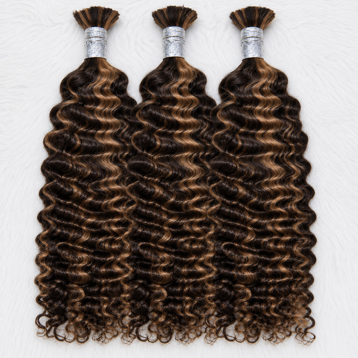Vietnamese Curly 11A Bulk Human Hair for Braiding – #2/#27