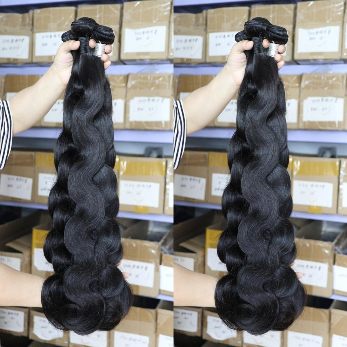 Body Wave Virgin Hair Bundles 10a Grade Natural Color