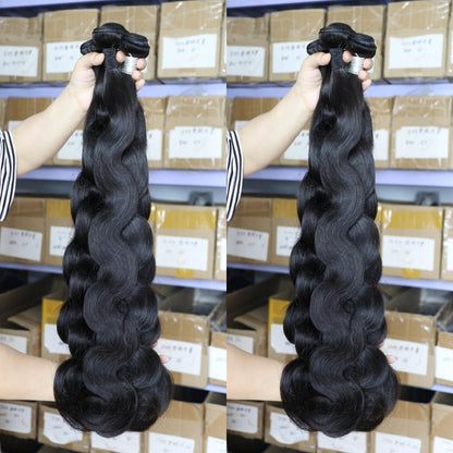 Body Wave Virgin Hair Bundles 10a Grade Natural Color
