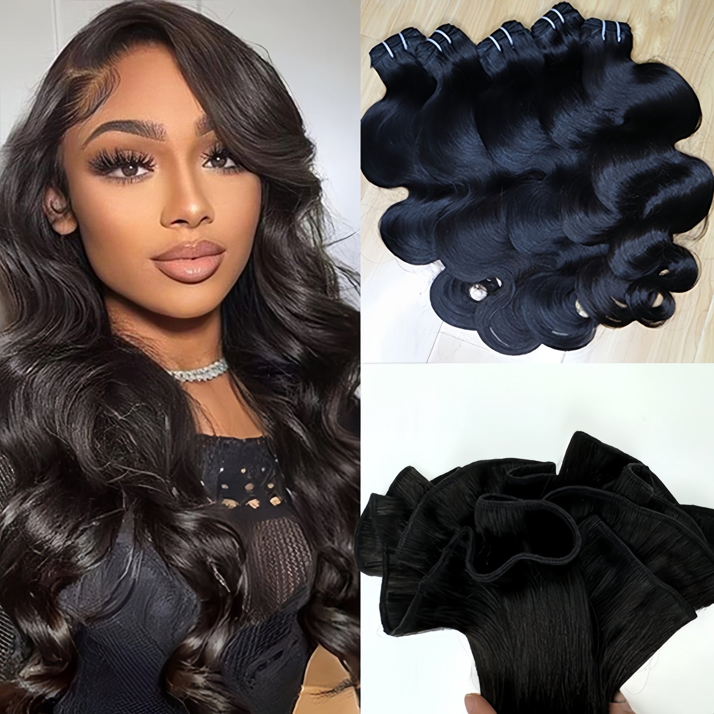 Body Wave Virgin Hair Bundles 10a Grade Natural Color