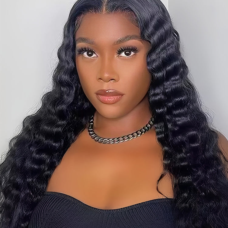 Cambodian Wavy 13x4 Transparent Lace Virgin Human Hair Wigs