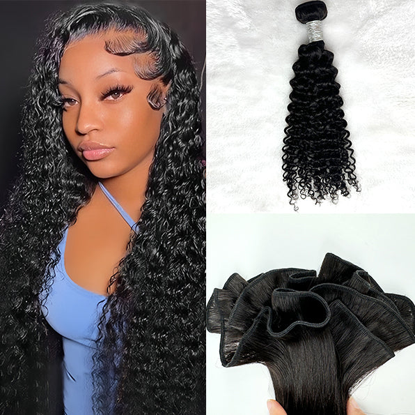 (3Bundles)Deep Curly Virgin Hair Bundles