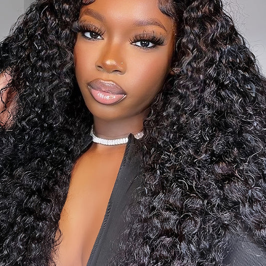 Deep Curly 13x4 Transparent Lace Virgin Hair Wigs