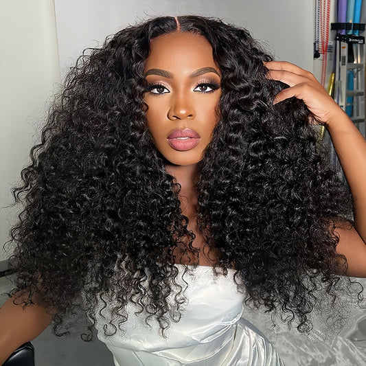 Eurasian Curly 13x4 Transparent Lace Virgin Hair Wigs