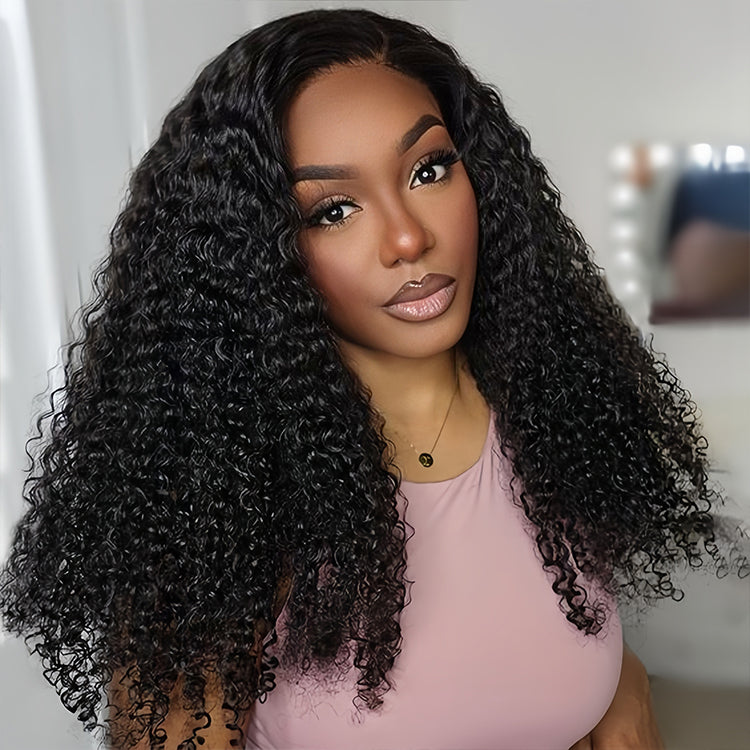 Kinky Curly 13x4 Transparent Lace Virgin Hair Wigs