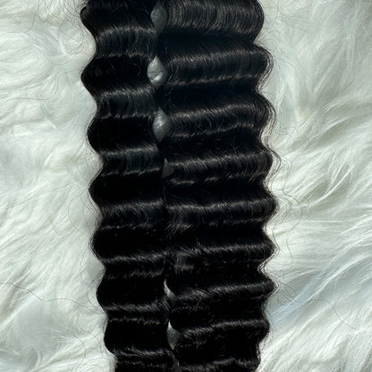 (3Bundles)Deep Wave Virgin Hair Bundles